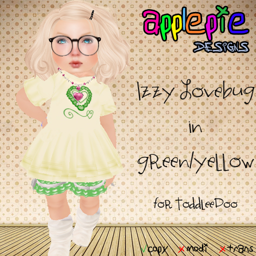 >> applepie << Designs ~ Izzy Lovebug green/yellow 