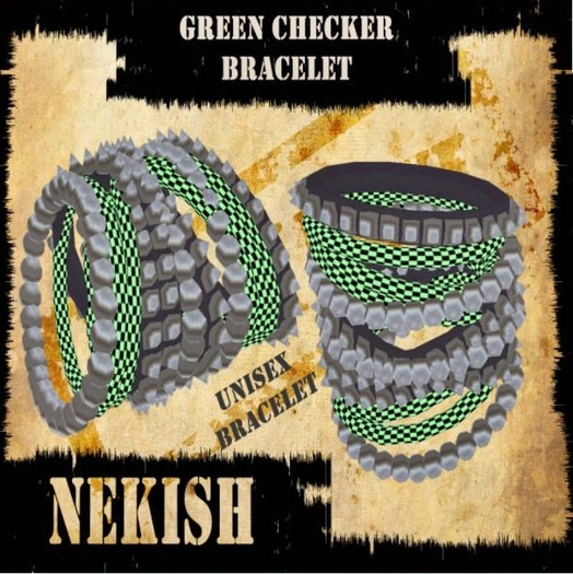 Green Checker Bracelet