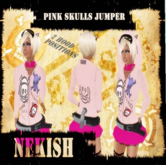 Pink Skulls Jumper