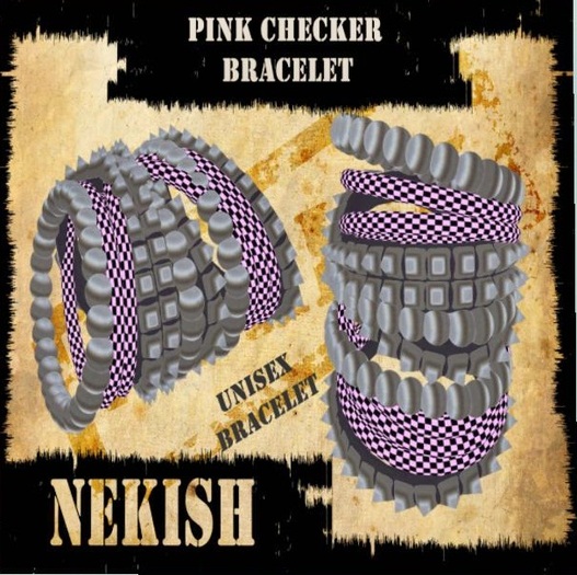 Pink Checker Bracelet