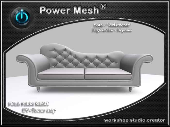 - { POWER MESH } - Full Perm Sofa "Aristocrat"