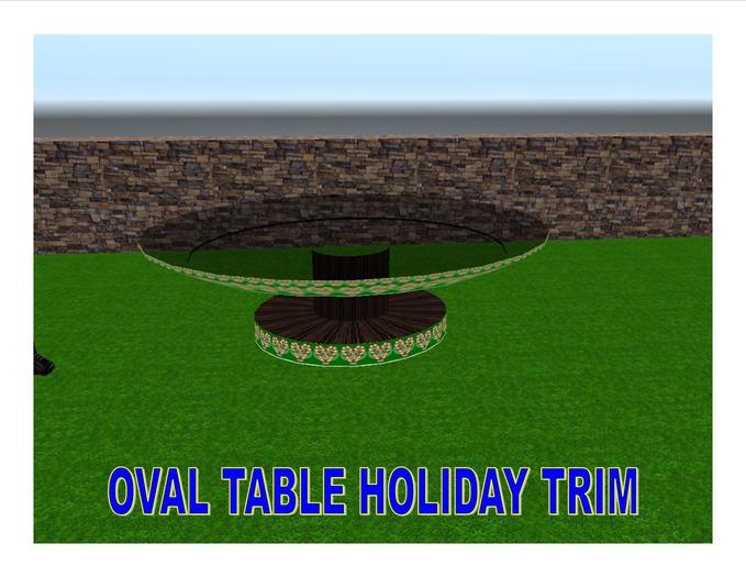 Oval Table Holiday Trim (boxed)