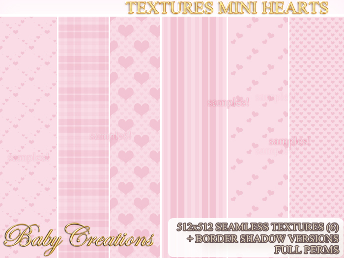  :BC: TEXTURES MINI HEARTS pink