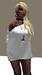 Baggy shirt dress white