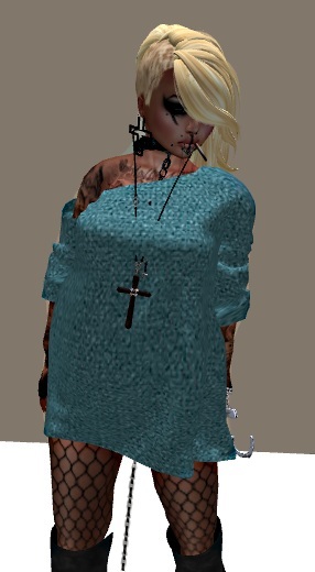 Mesh Tshirt Dress Baby Blue Promo