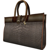 ((Crystal Line))Crocodile bag Left(Beige)