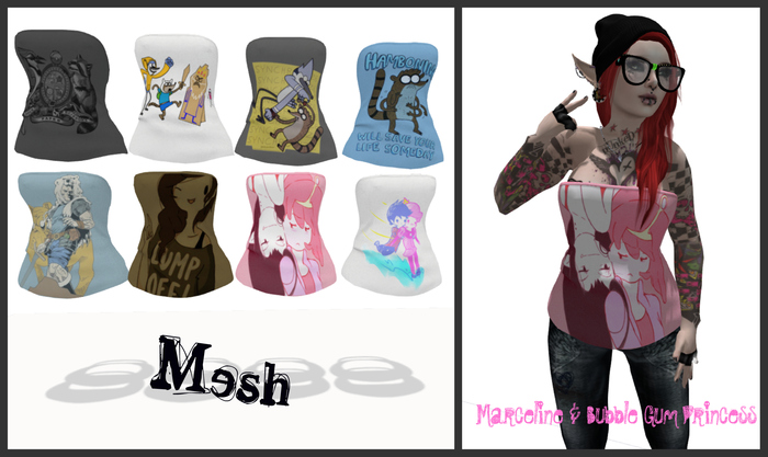 ::Marceline & Bubblegum Princess:: Mesh Top