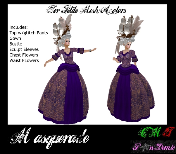 ..:{*PanDemic*}:.. Masquerade Purple Petite