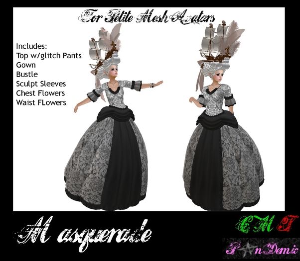 ..:{*PanDemic*}:.. Masquerade Silver Petite