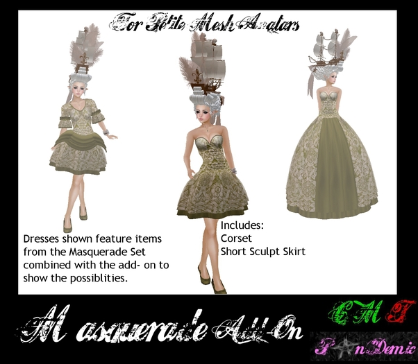 ..:{*PanDemic*}:.. Masquerade Gold Add-on Petite