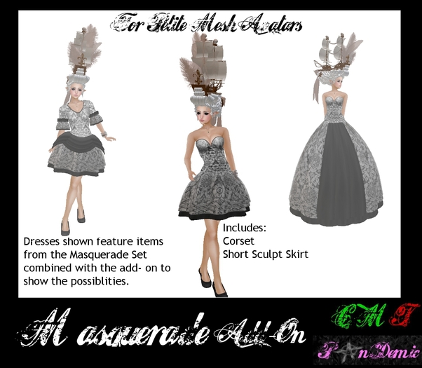 ..:{*PanDemic*}:.. Masquerade Silver Add-on Petite