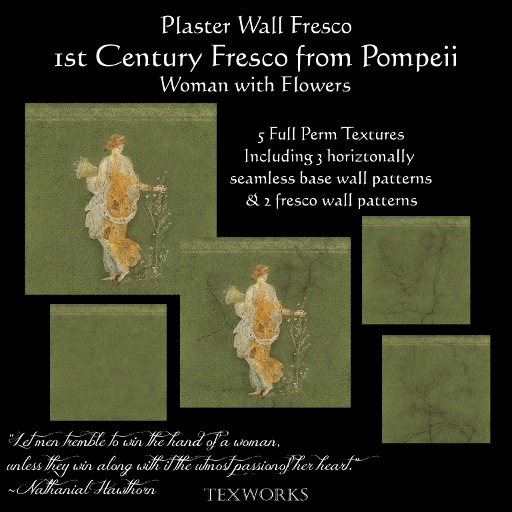 MD Pompeiian Fresco Woman with Flowers (Boxed) 