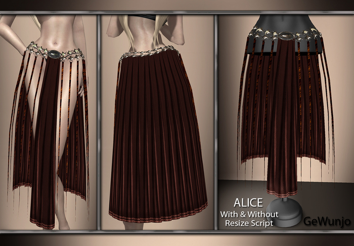 GeWunjo : ALICE brown skirt
