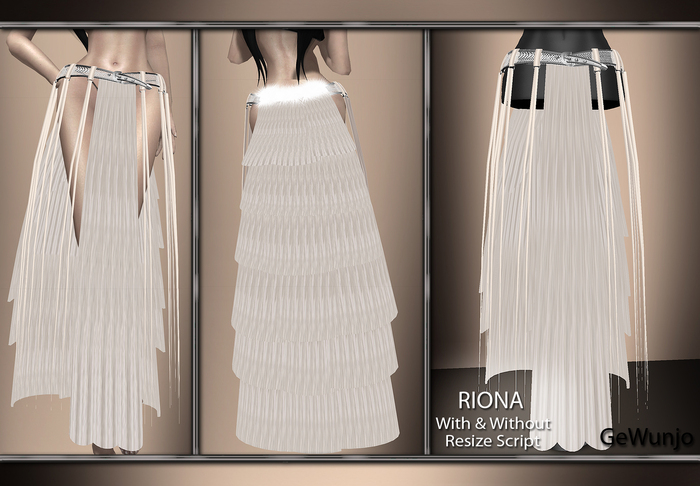 GeWunjo : RIONA white skirt