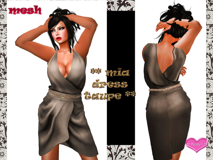 ** mia dress taupe** box