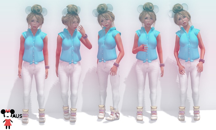Maus - Blau Pose Set