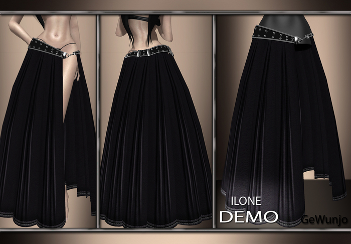 GeWunjo : ILONE black skirt DEMO