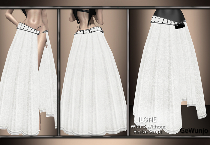 GeWunjo : ILONE white skirt