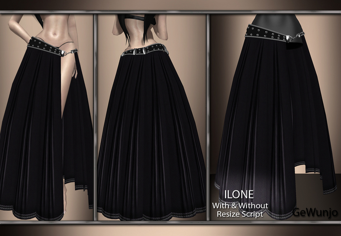 GeWunjo : ILONE black skirt