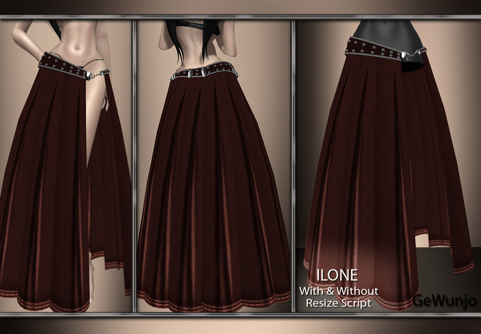GeWunjo : ILONE brown skirt