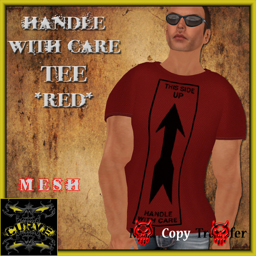 ::CURVE::  With Care Red Tee