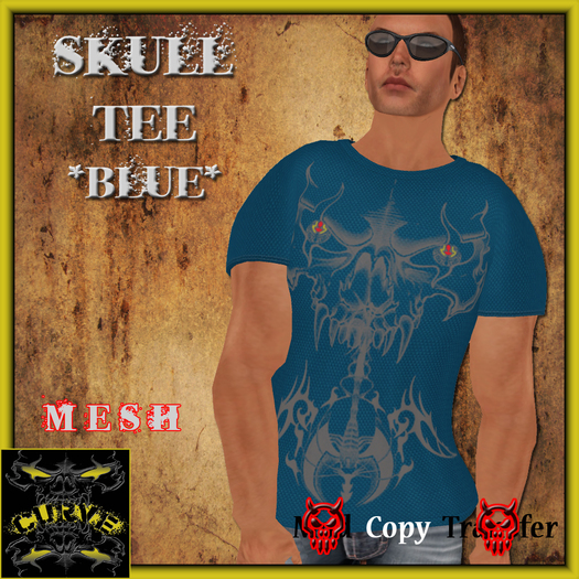 ::CURVE::  Skull Blue Tee