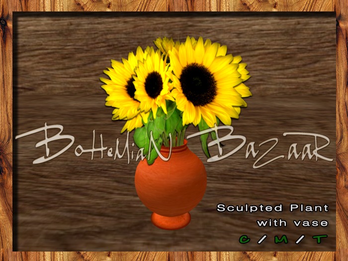 Plant with vase ( Sun Flower) FULL PERM