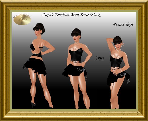 Zaph's Emotion Mini Dress Black Boxed