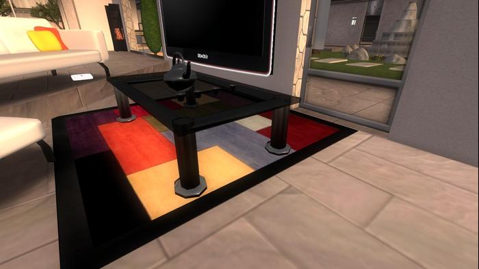 Glass Top Steel Coffee Table