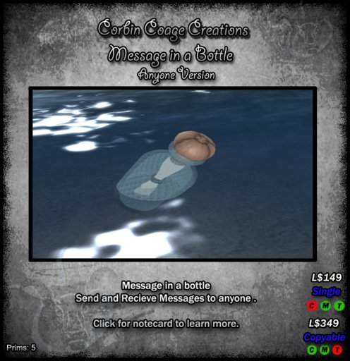 Message in the bottle Anyone  - Copy version