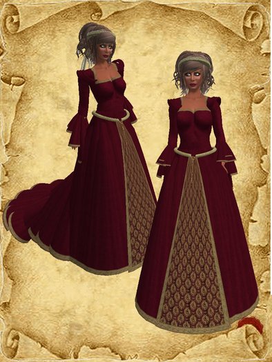 **~** Medieval gown  mylady1 red**~**