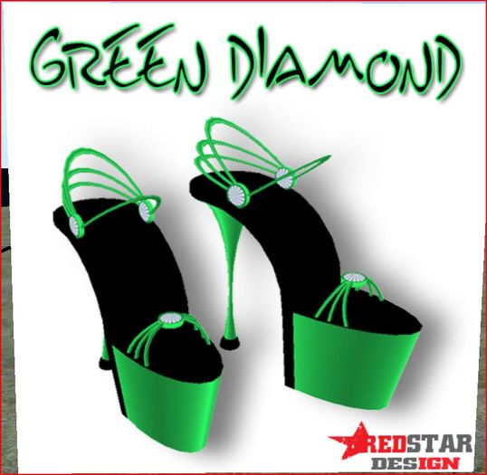 Green Diamond Highheels shoes
