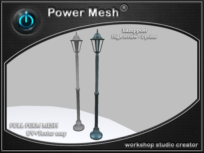 - { POWER MESH } - Full Perm Lamppost 