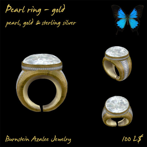 Pearl ring - gold