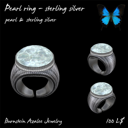 Pearl ring - sterling silver