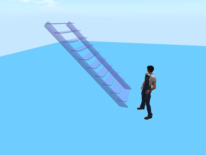 Ardo's Stairs 10-Step Glass (2 Prim)