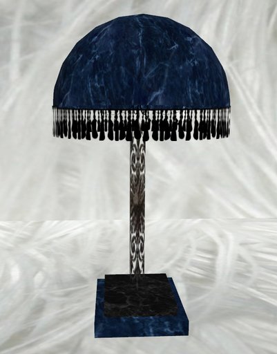 Cobalt blue marble iron lamp 4
