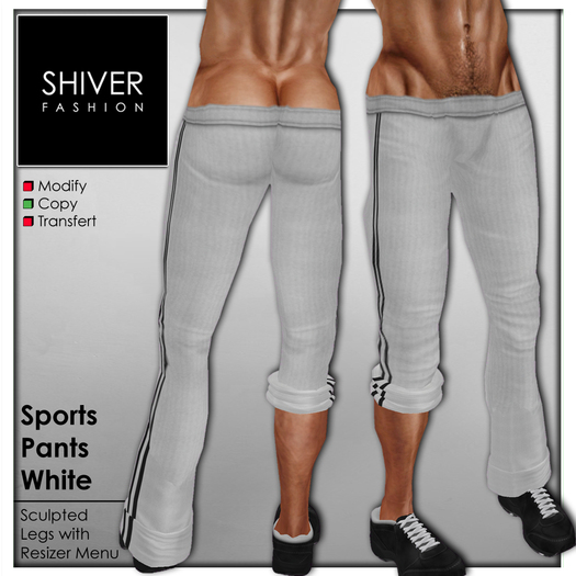 Shiver - Pantalon Sport taille basse - Blanc