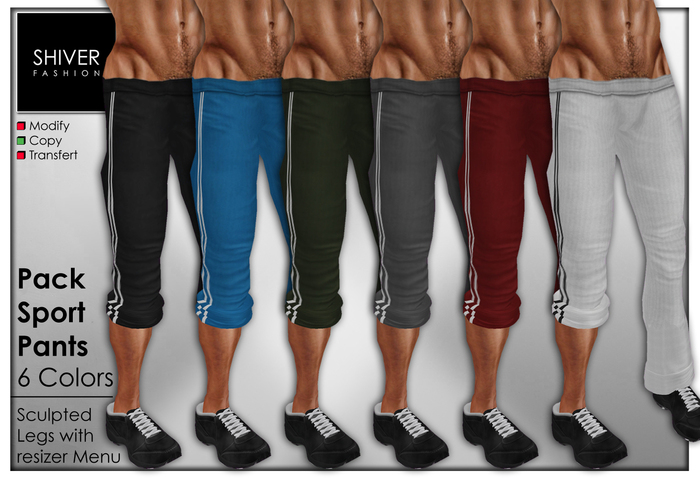 Shiver - Sports Pants Low Rise - Fat Pack 6 Colors