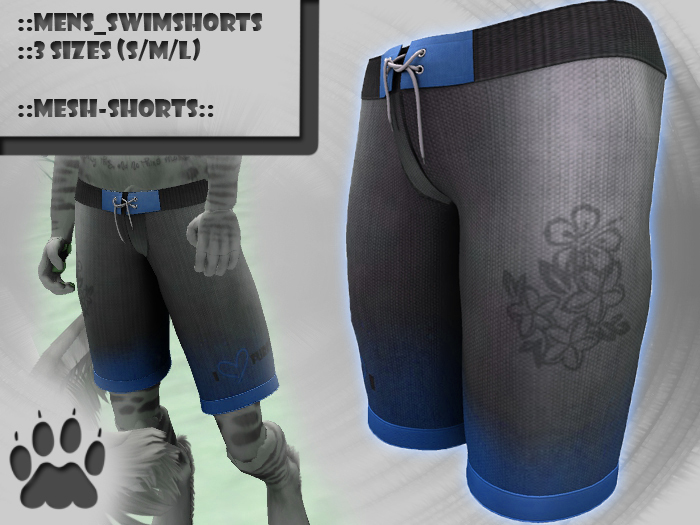 Z.A.F_Male Swim Shorts_Blue_I luv Furrys.