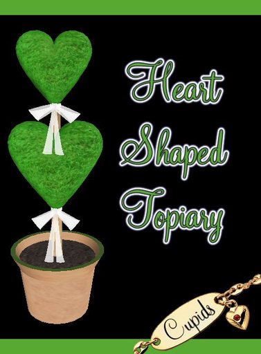 Heart Topiary  lg bow