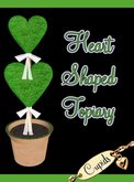 Heart Topiary  lg bow
