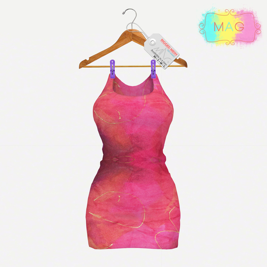 [MAG] Mesh Dress - Fashion Pink