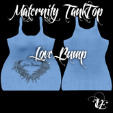 .:VE:. Mesh Love Bump Maternity Tank - Blue