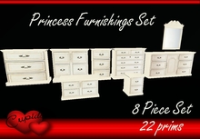 Princess Furniture Set 8 pieces 22 prims