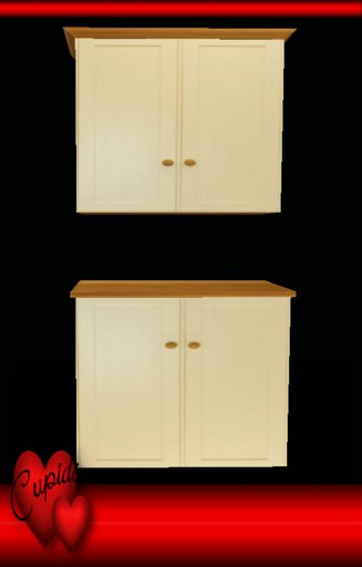 Cherry Cream Kitchen Cabinets 2 pcs