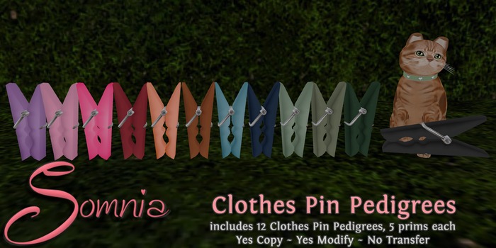 .: Somnia :. Clothes Pin Pedigrees 