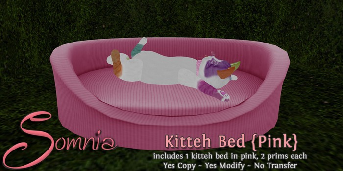 .: Somnia :. Kitteh Bed {Pink} {Crated}
