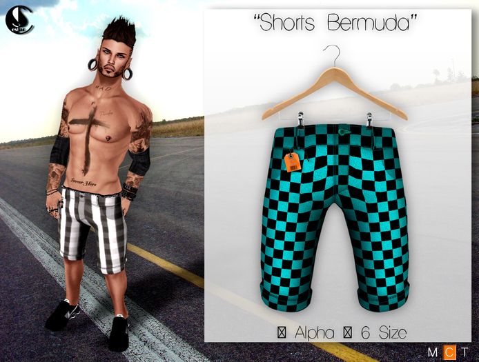 "Shorts Bermuda" Green chess