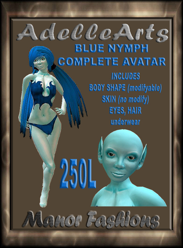 AdelleArts Blue Nymph Avatar